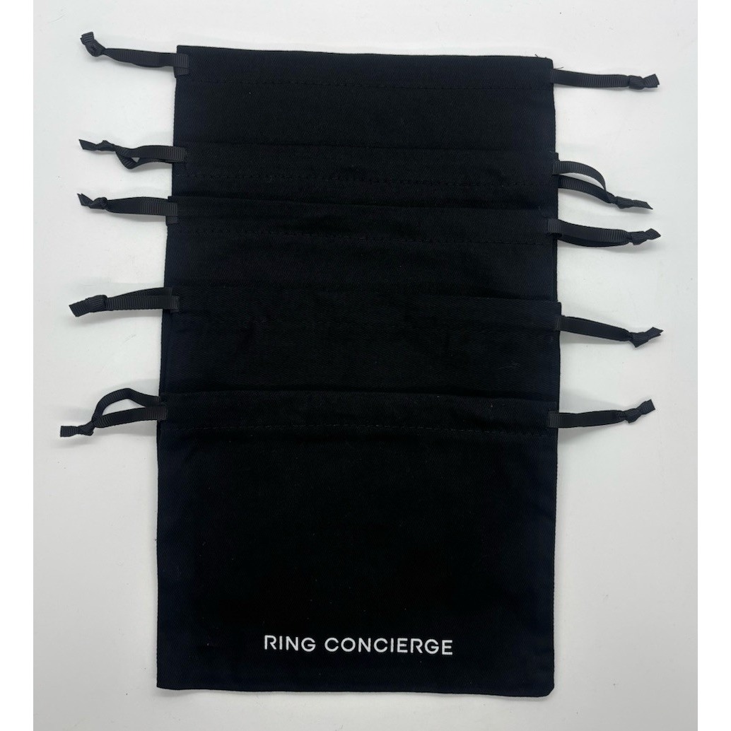 Lot Of 36 Ring Concierge Cloth Jewelry Storage Cases Pouches Bags Only Black — image 4 of 6